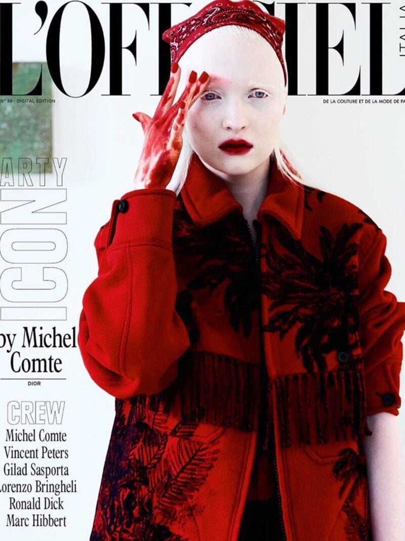 Officiel Ph : Michel Comte, Icon: Kiker Chan Make up: Annamaria Negri, Hair : Pier Giuseppe Moroni