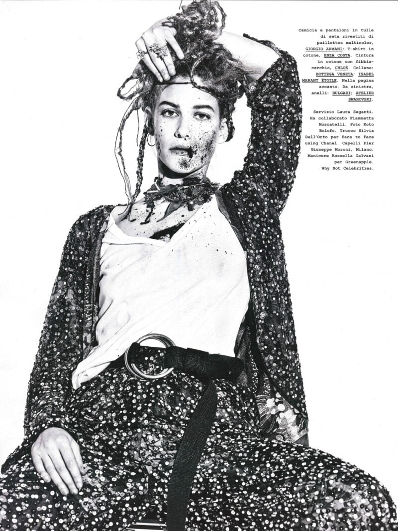 Marie Claire Likes Photo: Koto Bolofo Model : Tea Falco Styling : Laura Seganti Make up:Silvia dell'Orto Hair: Pier Giuseppe Moroni