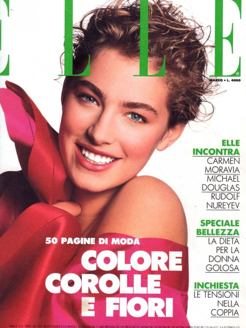 Magazine: Elle Italia Photographer: Toscani Model:Elaine Irwin Location: MIlano 1988 Hair: Pier Giuseppe Moroni