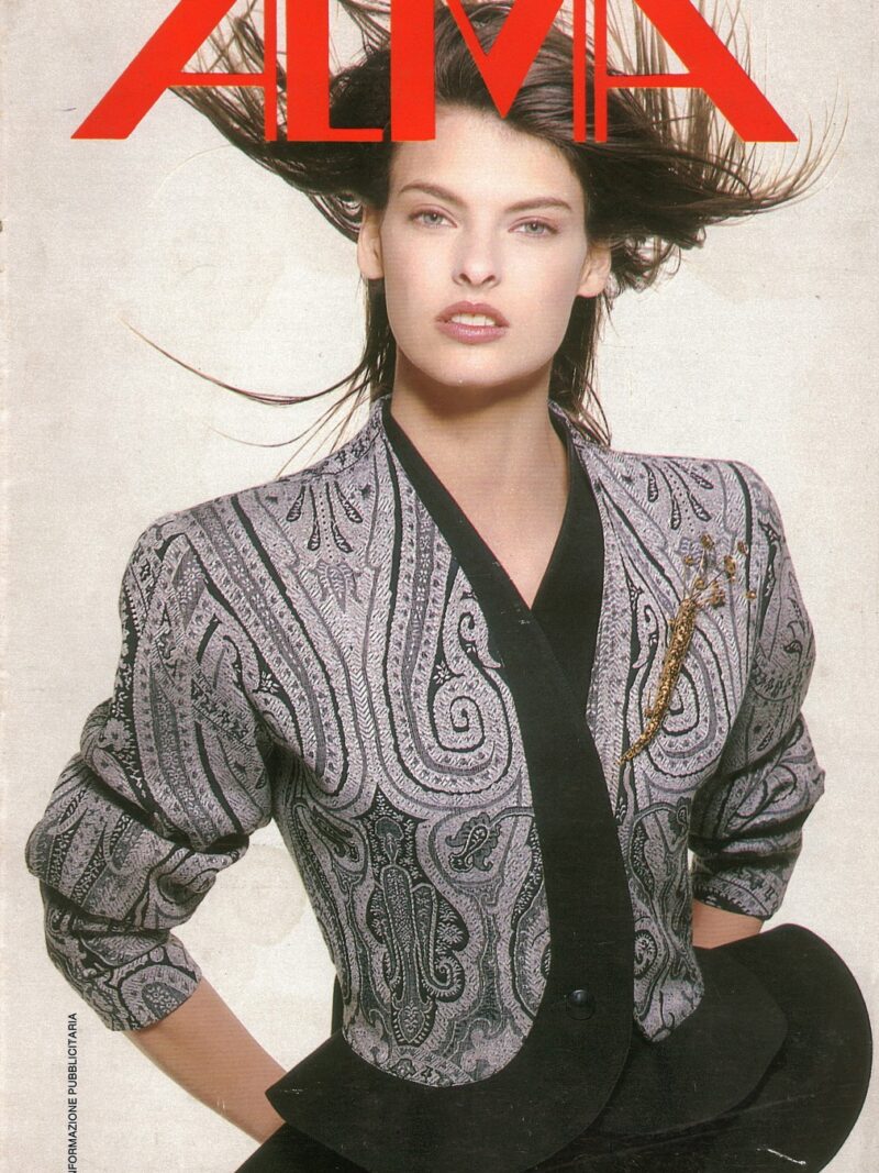 Magazine: Amica Photographer: Demarchelier Model : Linda Evangelista Location: Superstudio Milano 1989 Hair: Pier Giuseppe Moroni