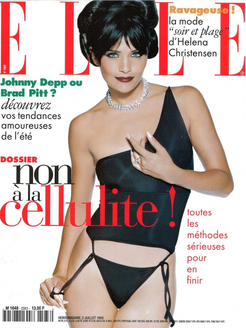Magazine: French Elle Ph: Andrè Rau Model: Helena Christensen Loc: Paris'95 Hair: Pier Giuseppe Moroni