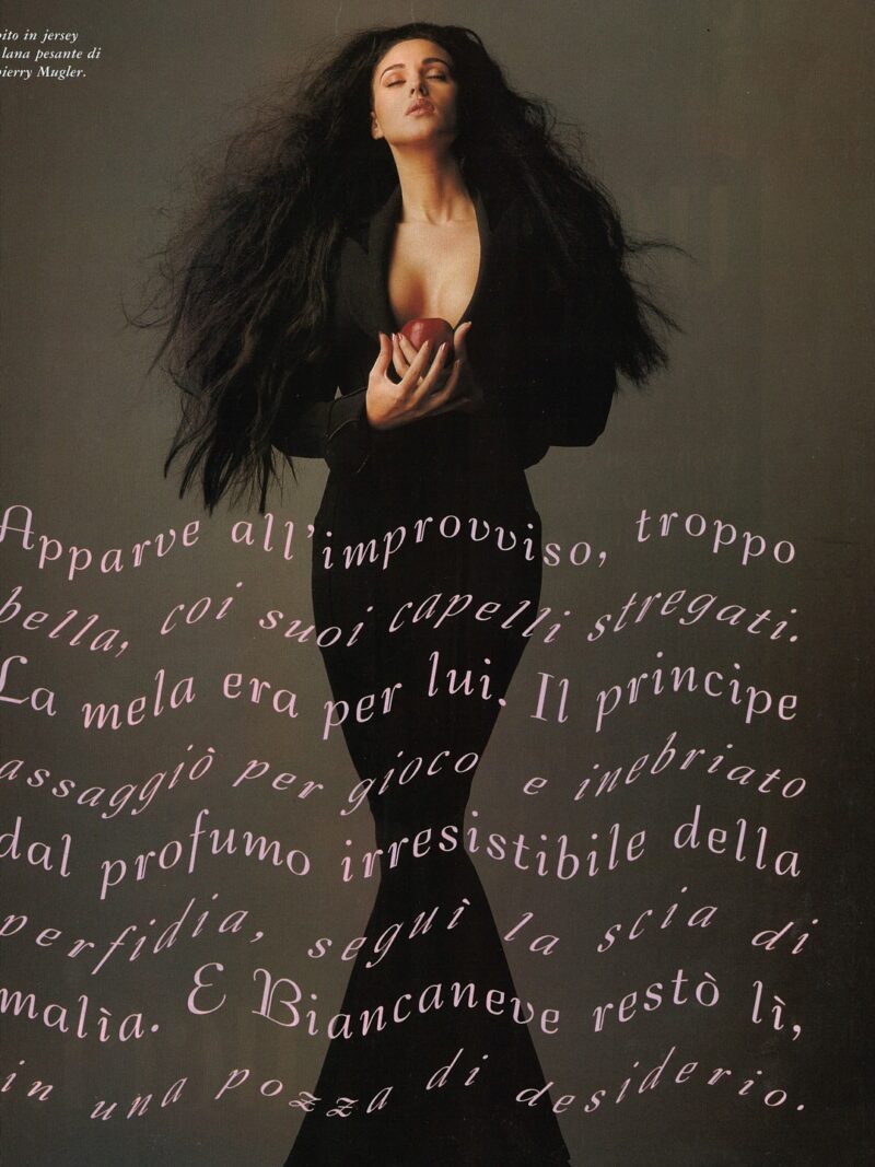 Magazine: Moda Model Monica Bellucci Loc: Milano '93 Hair Pier GIuseppe Moroni
