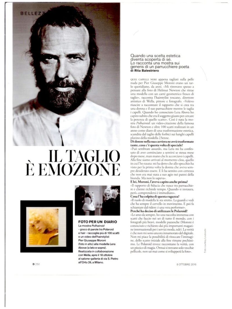 Hair stylist Milano - Pier Giuseppe Moroni