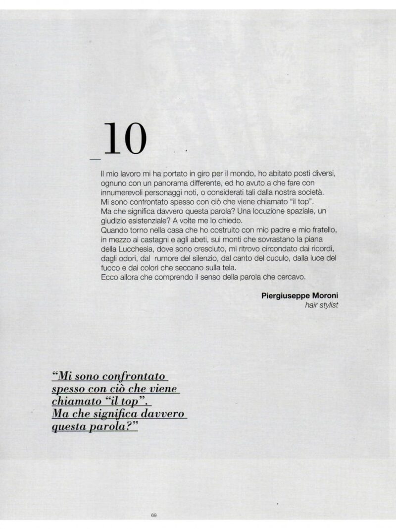 Hair stylist Milano - Pier Giuseppe Moroni